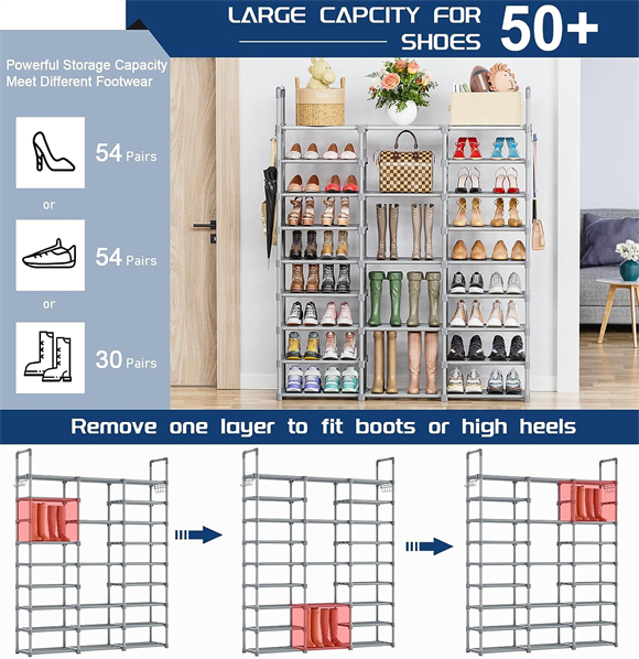 Shoe rack with cover